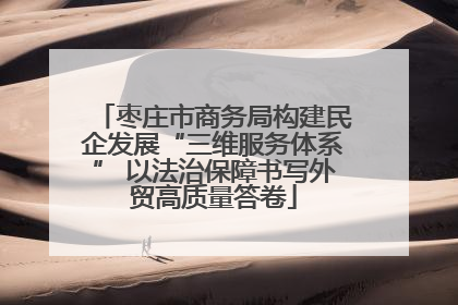 枣庄市商务局构建民企发展“三维服务体系” 以法治保障书写外贸高质量答卷