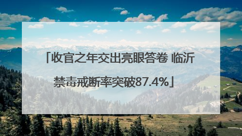 收官之年交出亮眼答卷 临沂禁毒戒断率突破87.4%