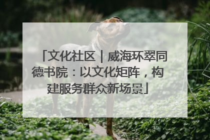 文化社区｜威海环翠同德书院：以文化矩阵，构建服务群众新场景