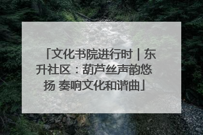 文化书院进行时｜东升社区：葫芦丝声韵悠扬 奏响文化和谐曲