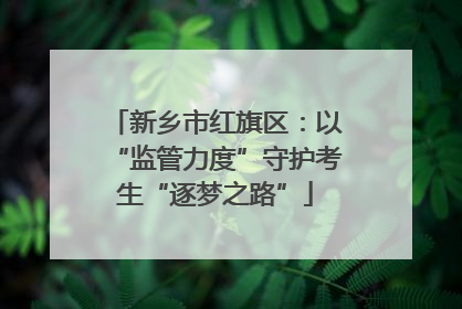 新乡市红旗区：以“监管力度”守护考生“逐梦之路”