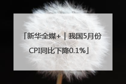 新华全媒+｜我国5月份CPI同比下降0.1%