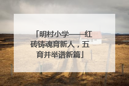 明村小学——红砖铸魂育新人，五育并举谱新篇
