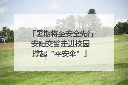 暑期将至安全先行 安阳交警走进校园撑起“平安伞”
