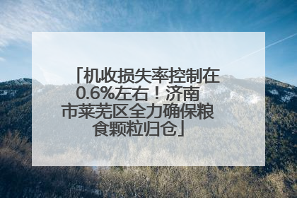 机收损失率控制在0.6%左右！济南市莱芜区全力确保粮食颗粒归仓