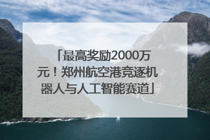 最高奖励2000万元！郑州航空港竞逐机器人与人工智能赛道