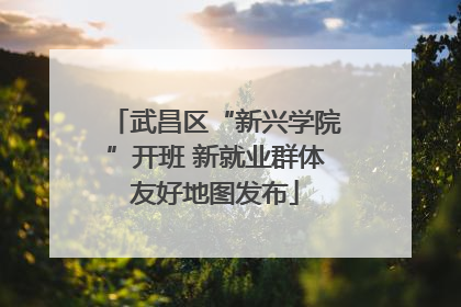 武昌区“新兴学院”开班 新就业群体友好地图发布