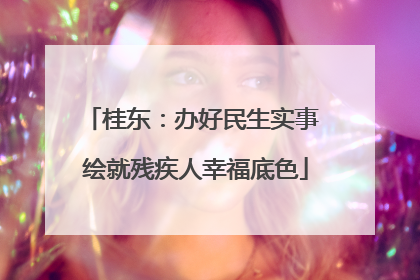 桂东：办好民生实事 绘就残疾人幸福底色