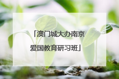 澳门城大办南京爱国教育研习班