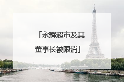 永辉超市及其董事长被限消