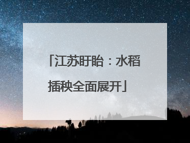 江苏盱眙：水稻插秧全面展开