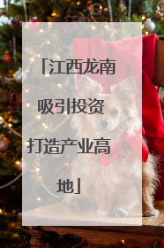 江西龙南 吸引投资打造产业高地