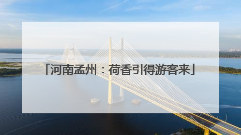 河南孟州：荷香引得游客来
