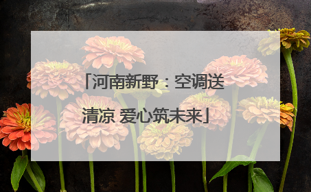 河南新野：空调送清凉 爱心筑未来