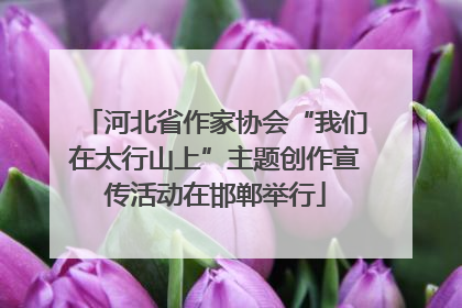 河北省作家协会“我们在太行山上”主题创作宣传活动在邯郸举行