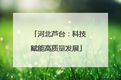 河北芦台：科技赋能高质量发展