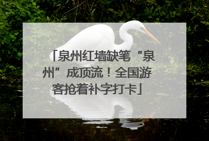 泉州红墙缺笔“泉州”成顶流！全国游客抢着补字打卡