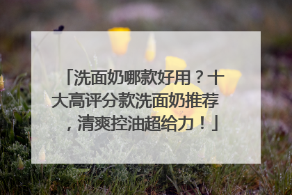 洗面奶哪款好用？十大高评分款洗面奶推荐，清爽控油超给力！