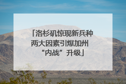 洛杉矶惊现新兵种 两大因素引爆加州“内战”升级