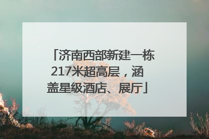 济南西部新建一栋217米超高层，涵盖星级酒店、展厅