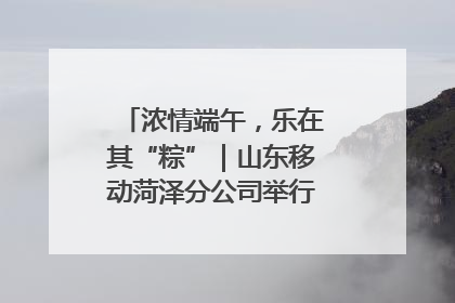 浓情端午，乐在其“粽”｜山东移动菏泽分公司举行端午节主题活动