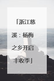 浙江慈溪：杨梅之乡开启丰收季