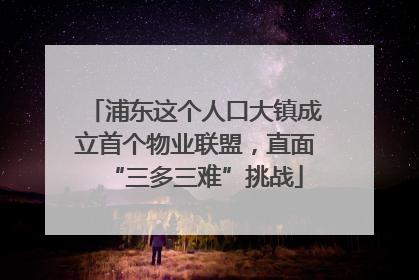 浦东这个人口大镇成立首个物业联盟，直面“三多三难”挑战