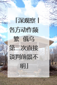 深观察丨各方动作频繁  俄乌第二次直接谈判前景不明