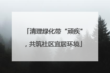 清理绿化带“顽疾”，共筑社区宜居环境