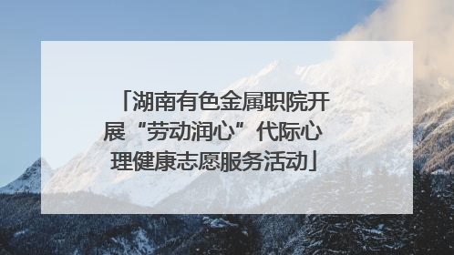 湖南有色金属职院开展“劳动润心”代际心理健康志愿服务活动