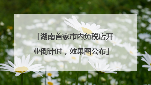 湖南首家市内免税店开业倒计时，效果图公布