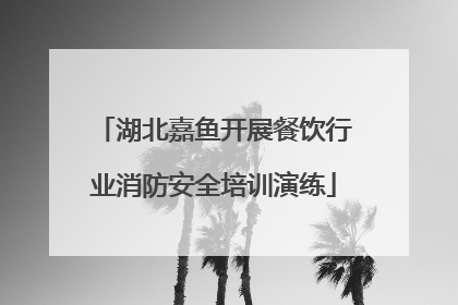 湖北嘉鱼开展餐饮行业消防安全培训演练