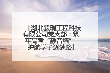 湖北毅瑞工程科技有限公司党支部：筑牢高考“静音墙” 护航学子逐梦路