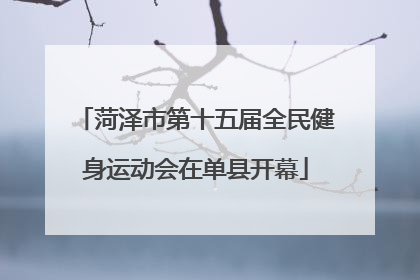 菏泽市第十五届全民健身运动会在单县开幕