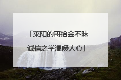 莱阳的哥拾金不昧 诚信之举温暖人心