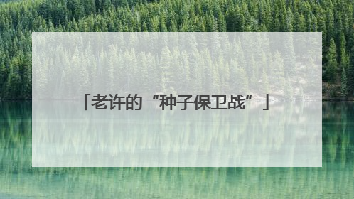 老许的“种子保卫战”