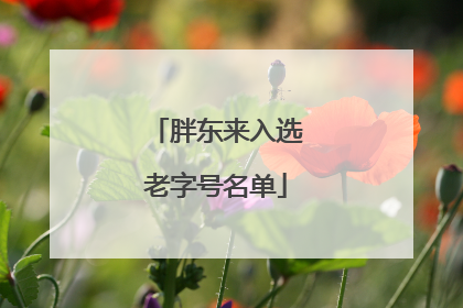 胖东来入选老字号名单