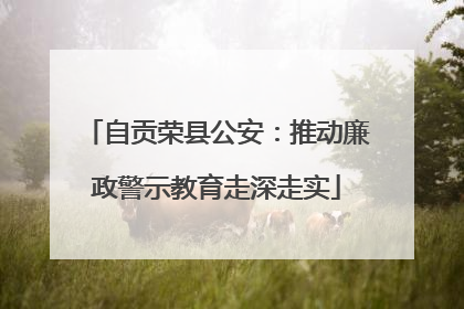 自贡荣县公安：推动廉政警示教育走深走实