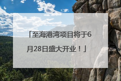 至海港湾项目将于6月28日盛大开业！