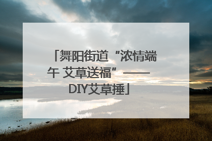 舞阳街道“浓情端午 艾草送福”——DIY艾草捶