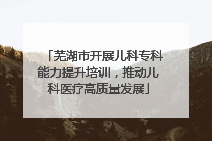 芜湖市开展儿科专科能力提升培训，推动儿科医疗高质量发展