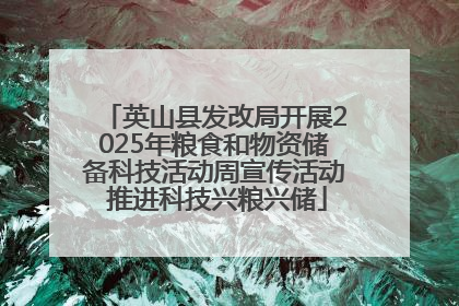 英山县发改局开展2025年粮食和物资储备科技活动周宣传活动 推进科技兴粮兴储