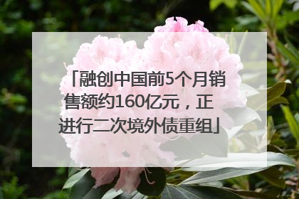 融创中国前5个月销售额约160亿元，正进行二次境外债重组