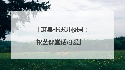 萧县非遗进校园：根艺课堂话母爱