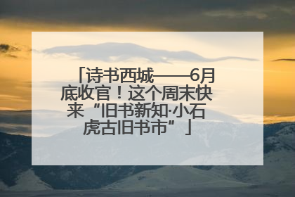 诗书西城——6月底收官！这个周末快来“旧书新知·小石虎古旧书市”
