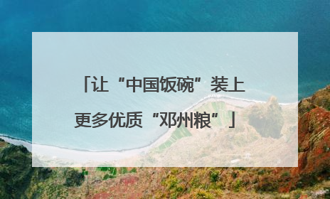 让“中国饭碗”装上更多优质“邓州粮”