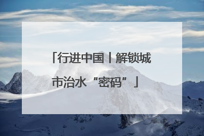 行进中国丨解锁城市治水“密码”