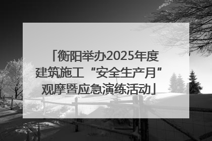 衡阳举办2025年度建筑施工“安全生产月”观摩暨应急演练活动