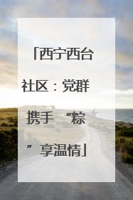西宁西台社区：党群携手 “粽”享温情