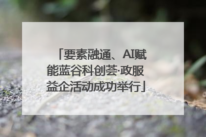 要素融通、AI赋能蓝谷科创荟·政服益企活动成功举行